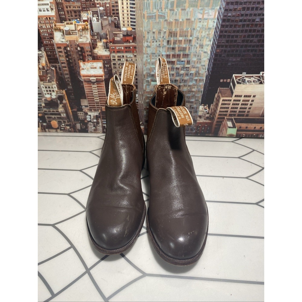 Women RM Williams Craftsman Brown Slip on Chelsea Ankle Boots Uk Size 3.5 G